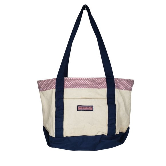 Vineyard Vines Handbags - Vineyard Vines Canvas Tote Bag Whale Trim